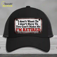 You Cant Make Me Novelty License Plate Hat Mesh / Black