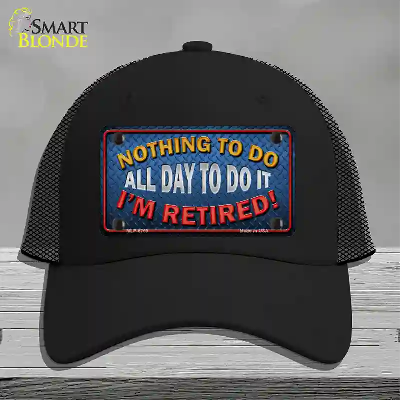 Nothing To Do Novelty License Plate Hat Mesh / Black