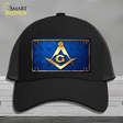 Freemasonry Novelty License Plate Hat Mesh / Black