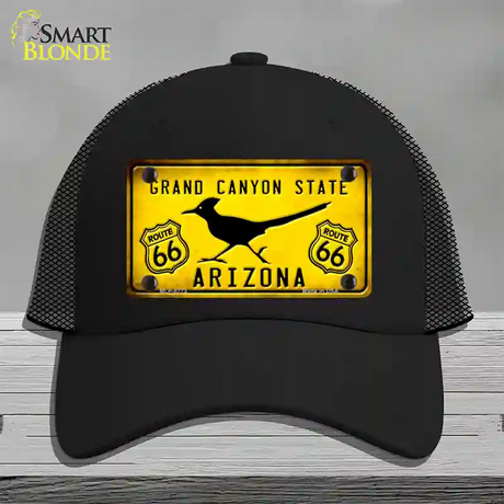 Arizona Grand Canyon With Route 66 Novelty License Plate Hat Mesh / Black