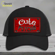 Cute But Psycho Novelty License Plate Hat Mesh / Black