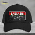 Sarcasm Novelty License Plate Hat Mesh / Black