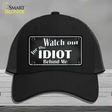 Watch Out Behind Me Novelty License Plate Hat Mesh / Black