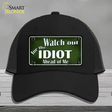 Watch Out Ahead Of Me Novelty License Plate Hat Mesh / Black