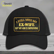 Ex Wife Novelty License Plate Hat Mesh / Black