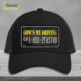 Hows My Driving Novelty License Plate Hat Mesh / Black