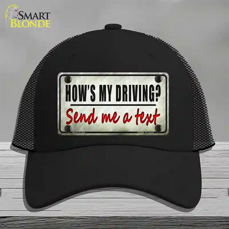 Send Me A Text Novelty License Plate Hat Mesh / Black