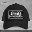 0 To 60 Novelty License Plate Hat Mesh / Black