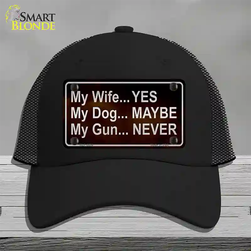 My Gun Novelty License Plate Hat Mesh / Black
