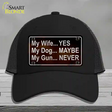 My Gun Novelty License Plate Hat Mesh / Black