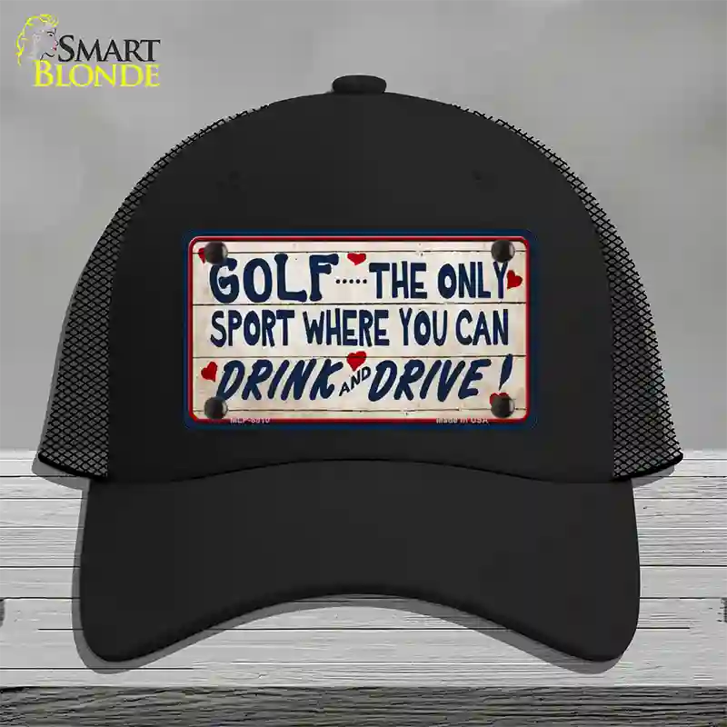 Drink And Drive Novelty License Plate Hat Mesh / Black