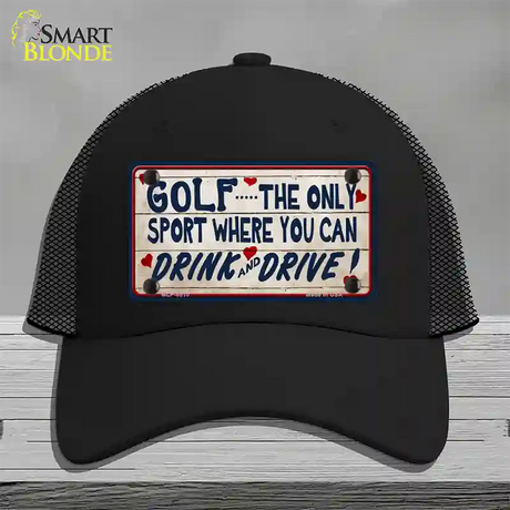 Drink And Drive Novelty License Plate Hat Mesh / Black