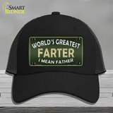 Greatest Farter Novelty License Plate Hat Mesh / Black