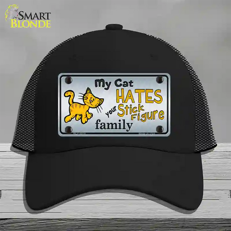 My Cat Hates Novelty License Plate Hat Mesh / Black