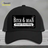 Bitch And Moan Novelty License Plate Hat Mesh / Black