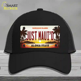 Just Mauid Sunset Novelty License Plate Hat Mesh / Black