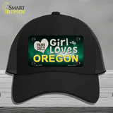 This Girl Loves Oregon Novelty License Plate Hat Mesh / Black