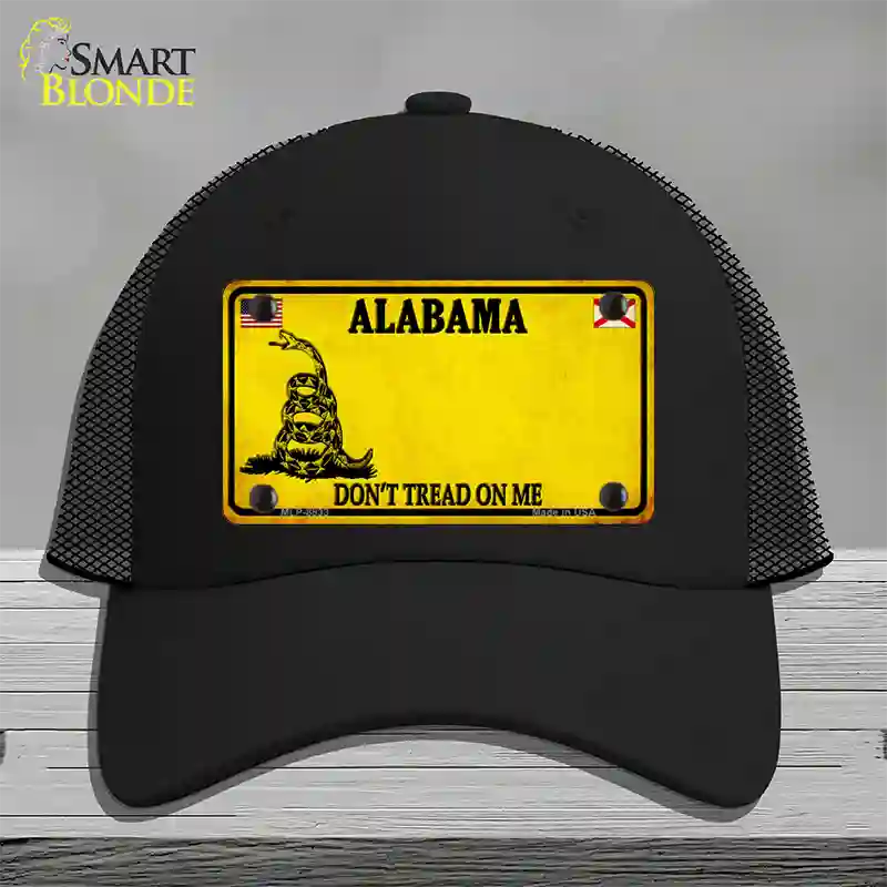 Alabama Dont Tread On Me Novelty License Plate Hat Black Mesh