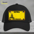 Iowa Dont Tread On Me Novelty License Plate Hat Mesh / Black