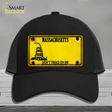 Massachusetts Dont Tread On Me Novelty License Plate Hat Mesh / Black