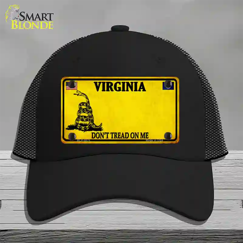 Virginia Dont Tread On Me Novelty License Plate Hat Mesh / Black