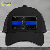 California Thin Blue Line Novelty License Plate Hat Mesh / Black