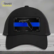 Florida Thin Blue Line Novelty License Plate Hat Mesh / Black