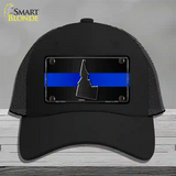 Idaho Thin Blue Line Novelty License Plate Hat Mesh / Black