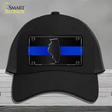 Illinois Thin Blue Line Novelty License Plate Hat Mesh / Black