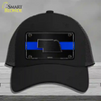 Nebraska Thin Blue Line Novelty License Plate Hat Mesh / Black