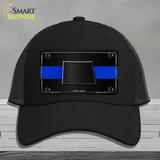 North Dakota Thin Blue Line Novelty License Plate Hat Mesh / Black