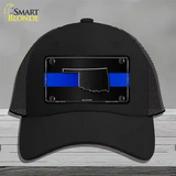 Oklahoma Thin Blue Line Novelty License Plate Hat Mesh / Black