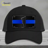 Vermont Thin Blue Line Novelty License Plate Hat Mesh / Black