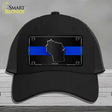 Wisconsin Thin Blue Line Novelty License Plate Hat Mesh / Black