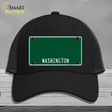 Washington Green Novelty License Plate Hat Mesh / Black