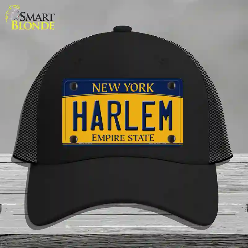 Harlem New York Novelty License Plate Hat Mesh / Black