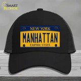 Manhattan New York Novelty License Plate Hat Mesh / Black