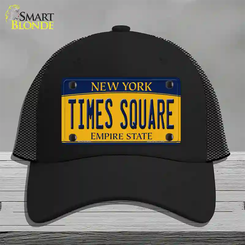 Times Square New York Novelty License Plate Hat Mesh / Black