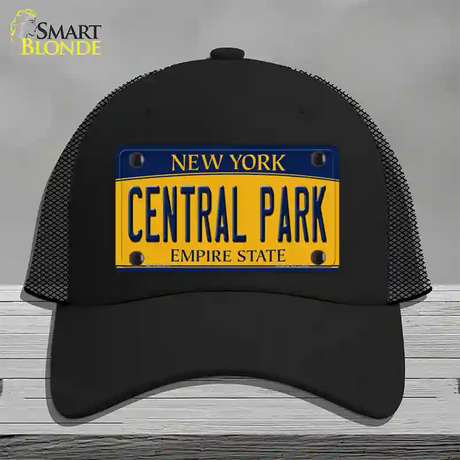 Central Park Yellow New York Novelty License Plate Hat Mesh / Black