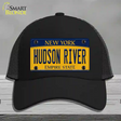 Hudson River New York Novelty License Plate Hat Mesh / Black