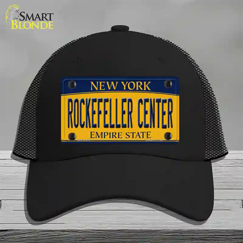 Rockefeller Center New York Novelty License Plate Hat Mesh / Black