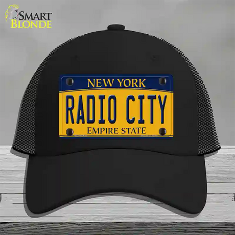 Radio City New York Novelty License Plate Hat Mesh / Black