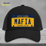 Mafia Yellow New York Novelty License Plate Hat Mesh / Black