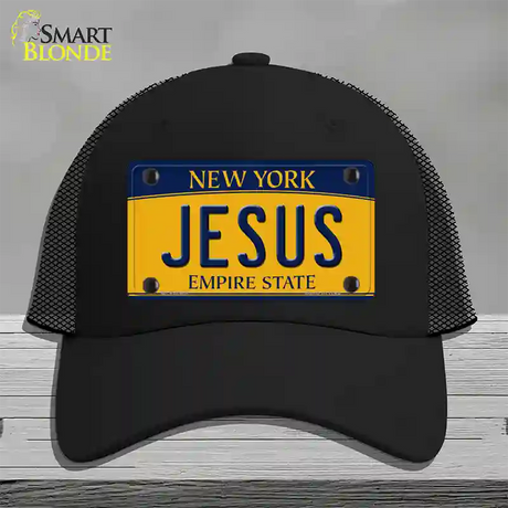 Jesus New York Novelty License Plate Hat Mesh / Black