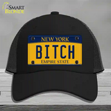 Bitch New York Novelty License Plate Hat Mesh / Black