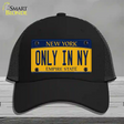 Only in NY New York Novelty License Plate Hat Mesh / Black