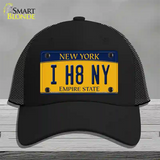 I H8 NY New York Novelty License Plate Hat Mesh / Black