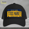 Stock Market Yellow New York Novelty License Plate Hat Mesh / Black