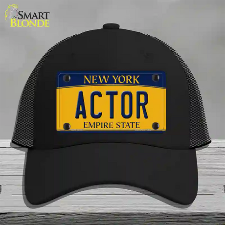 Actor New York Novelty License Plate Hat Mesh / Black