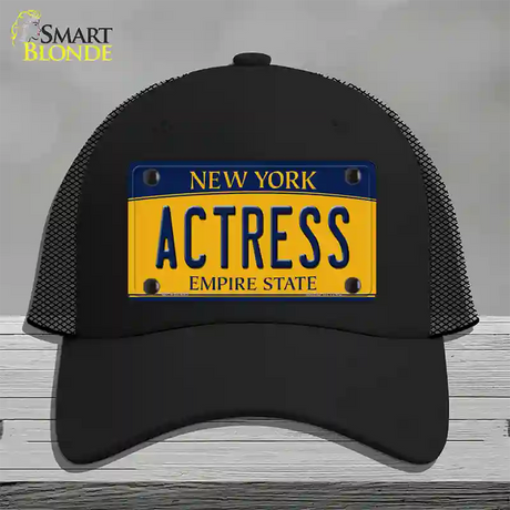 Actress New York Novelty License Plate Hat Mesh / Black